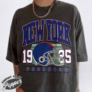 New York Football Heritage Look Comfort Colors T-Shirt 166